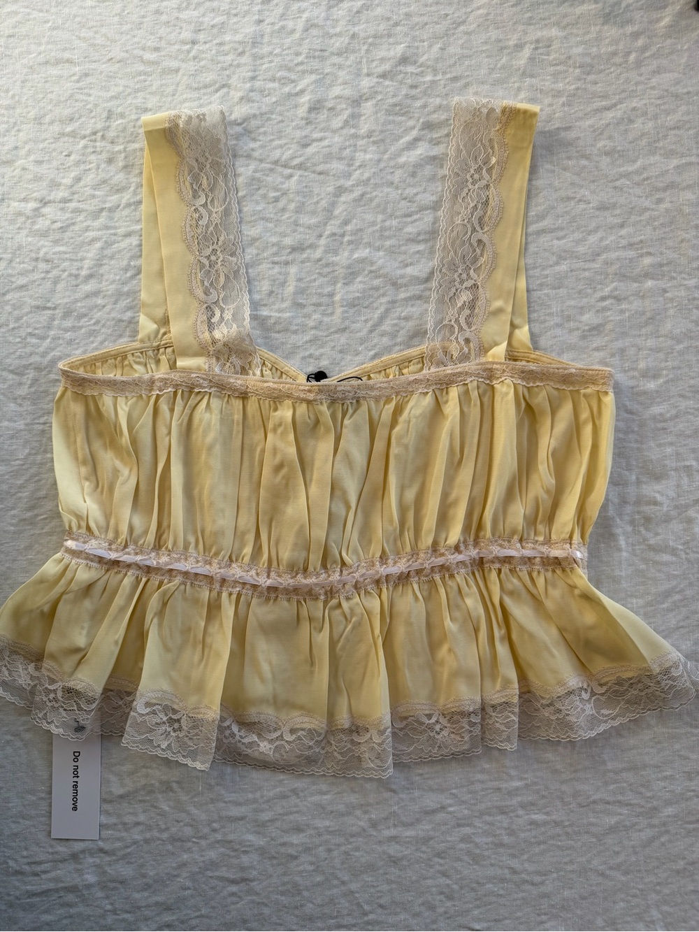 RUMORED “KEEPSAKE” Blouse, In Custard Yellow, Size Medium, NWT - Picture 3 of 15